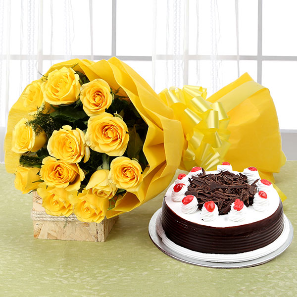 Anniversary Cake and Flower Duo – India's Best Florist Autumn Lotus